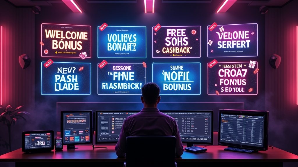 Painel de ofertas ativas com diferentes tipos de bônus 9bet